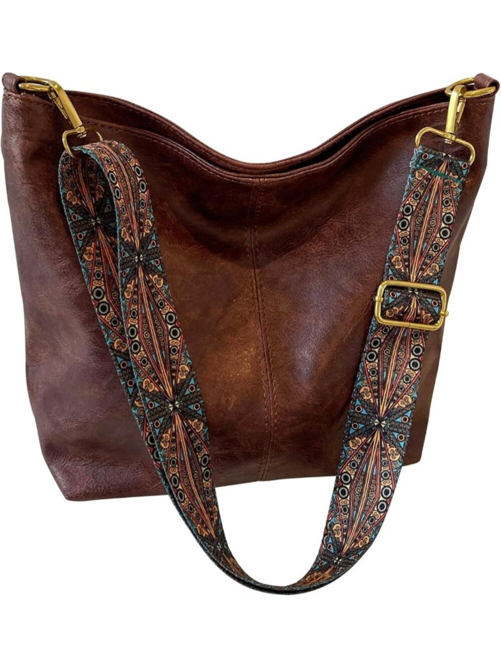 Stylish Vegan Leather Hobo Bag for Women - Crossbody, Boho Tote, Guitar Strap